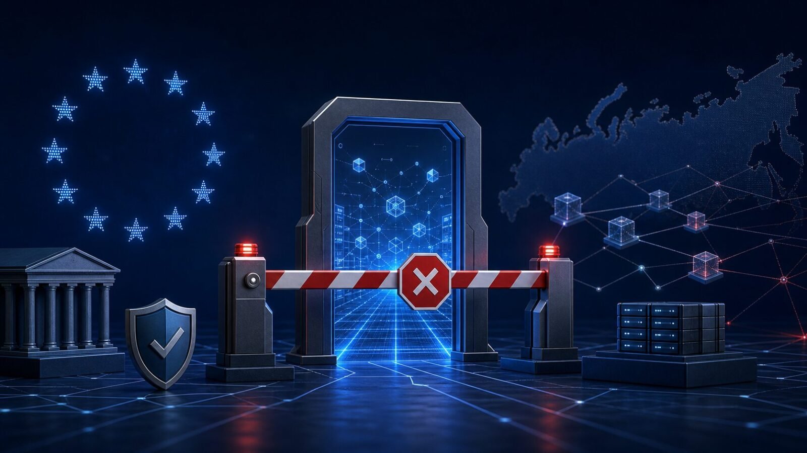 HTX EU-Sanktionen als gesperrtes digitales Börsentor zwischen europäischer Finanzaufsicht und Blockchain-Netzwerk